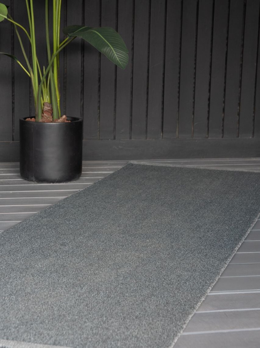 Alfombra de Pasillo Gris Oscuro Alfombra Rauz